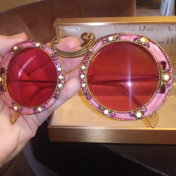 Christian DIOR Vintage Sunglasses 1960s PINK : DIOR COLLECTOR'S piece - Picture 4 of 17